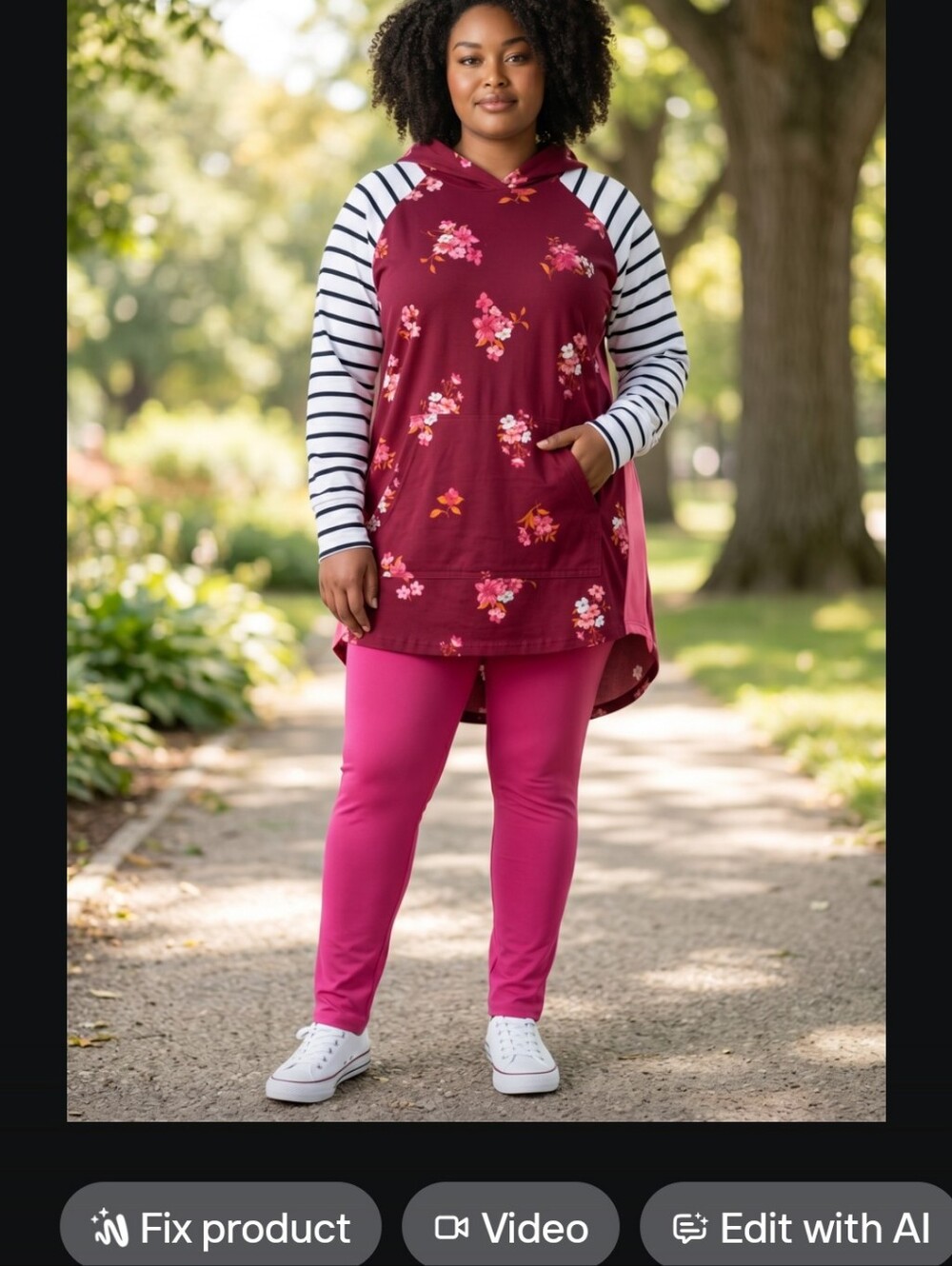 #L2 LuLaRoe Coral and Burgundy Floral Layered Top and Leggings.